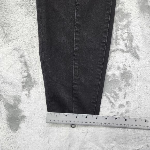 Liverpool Jeans Womens 18W Black Pull On Moto Front Back Seam Zip Hem Jegging - Picture 16 of 16